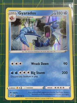 Pokemon Gyarados TCG Rebel Clash Holo Card 040/192 Rare Near Mint Condition - Image 1