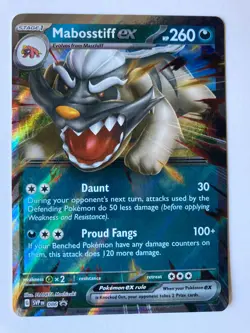 Mabosstiff ex 086 Ultra Rare Pokemon Black Star Promo NM - Image 1