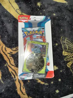 SEALED Pokemon Paradox Rift Pineco Promo Checklane Blister Pack Booster Coin - Image 1