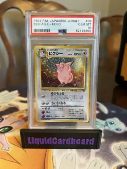 1997 Pokemon Clefable Japanese Jungle #36 With Swril!! PSA 10 - Image 1