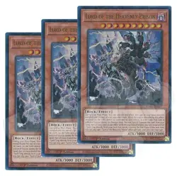 Yugioh Lord of the Heavenly Prison x 3 - 1st Edition Ultra Rare NM - Free Holo - Image 1