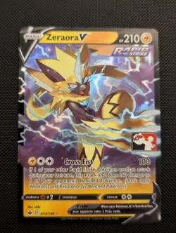Zeraora V Pokemon Prize Pack Series 1 Promo Pokemon Card NM/LP Play Stamp - Image 2