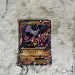 Mega M Aerodactyl EX Pokemon Card Holo Ultra Rare XY98 Black Star Promo - MP - Image 1