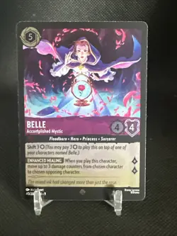 Disney Lorcana Belle Accomplished Mystic Card 36/204 Super Rare Cold Foil - Image 1