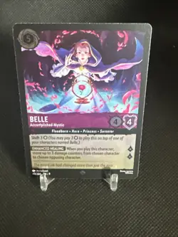 Disney Lorcana Belle Accomplished Mystic Card 36/204 Super Rare Cold Foil - Image 4