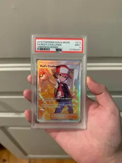 Pokemon TCG Reds Challenge 213/214 SM Unbroken Bonds Full Art Card PSA 9 Mint - Image 1