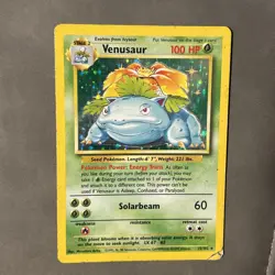 Pokemon TCG Venusaur Base Set Holo Rare Card 15/102-HP - Image 1