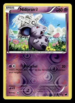 Nidoran 40/116 Reverse Holo Plasma Freeze Pokemon Card - Image 1