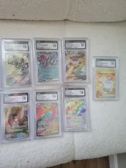 Lot of 13 CGC 10 Pokemon Cards - Gem Mint Bundle -Dragonite, Arven, Roaring Moon - Image 1