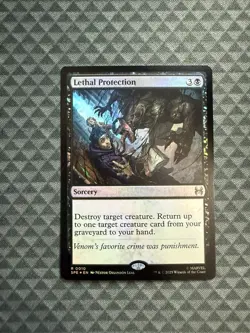 MTG Lethal Protection #0010 Foil Rare Marvel’s Spider-Man: Eternal Legal (SPE) - Image 1