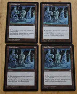 MTG 4x Rare Artifact COLD STORAGE / Tempest - Image 1