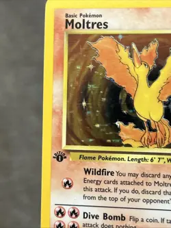 Pokemon TCG Moltres Holo Rare Card 12/62 Fossil 1st Edition Nice Card - Image 2