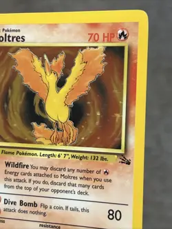 Pokemon TCG Moltres Holo Rare Card 12/62 Fossil 1st Edition Nice Card - Image 5
