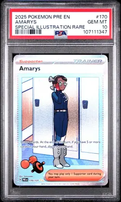 2025 POKEMON PRE EN-PRISMATIC EVOLUTIONS SPECIAL ILLUSTRATION RARE AMARYS PSA 10 - Image 1