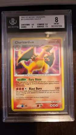 Pokemon TCG 2007 Secret Wonders - Charizard 3/132 Holo Rare, BGS 8 Near Mint - Image 1