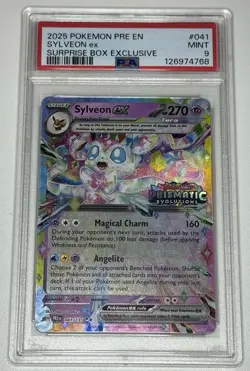 Pokemon Sylveon EX Stamped Prismatic Evolutions Surprise Box 041/131 PSA 9 - Image 1