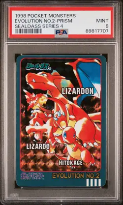 1998 POCKET MONSTERS SEALDASS SER 4 EVOLUTION NO.2-PRISM PSA 9 - Image 1