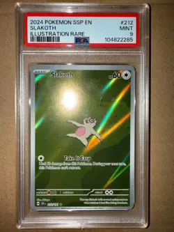 PSA 9 Slakoth 212/191 Pokemon Surging Sparks Illustration Rare 2024 MINT - Image 2