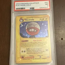 2003 POKEMON AQUAPOLIS #H7 ELECTRODE-HOLO PSA 7 - Image 1