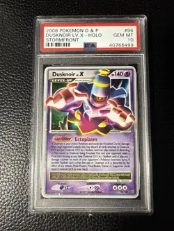 2008 Pokemon Diamond & Pearl Stormfront #96 Dusknoir LV X Holo PSA 10 - Image 1