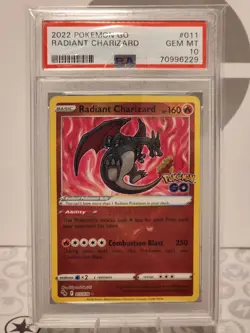 PSA 10 - Radiant Charizard - 2022 POKEMON GO #011 - Image 1