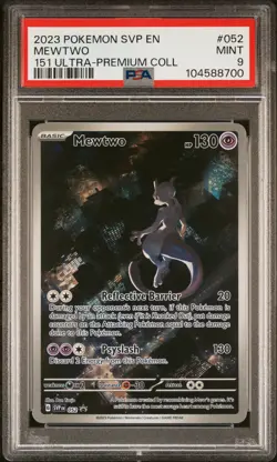 2023 POKEMON SVP EN-SV BLACK STAR PROMO 151 ULTRA-PREMIUM COLL #052 MEWTWO PSA 9 - Image 1