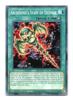 Archfiend's Staff of Despair - BLVO-EN063 1st Edition - YuGiOh-LP - Image 1