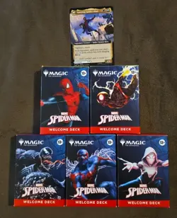 MTG Spider-Man Welcome Deck Complete Set Of 5 WITH Promo Card - 2025 NYCC EXCL - Image 1