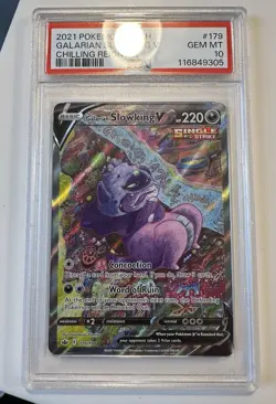 Galarian Slowking v Alternate Full Art Holo Card 179/198 Chilling Reign PSA 10 - Image 1