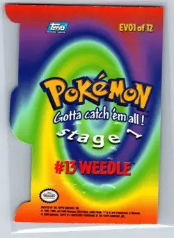 Weedle - Die Cut - Pokemon TOPPS EV01 of 12 Trading Card NM - Image 2