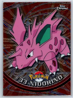 Nidorino - Foil - Pokemon TOPPS Chrome #33 TV Animation Edition Card NM - Image 1