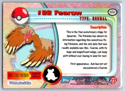 Fearow - Foil - Pokemon TOPPS #22 TV Animation Edition Card LP - Image 2