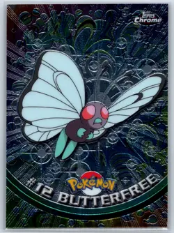 Butterfree - Foil - Pokemon TOPPS Chrome #12 TV Animation Card NM - Image 1