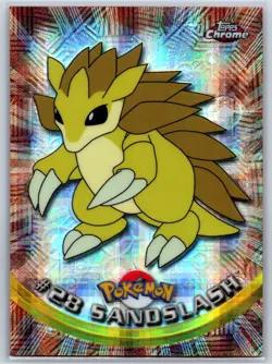 Sandslash - Tekno - Pokemon TOPPS Chrome #28 TV Animation Edition Card LP - Image 1