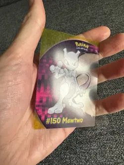 Pokemon PC5 #150 Mewtwo Topps Trading Card Series 2 Clear Plastic Transparent - Image 2