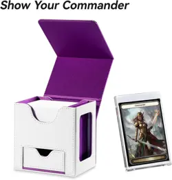 Commander Card Holder Box - Fits 100 Cards with Dice Tray & UV Protection - Image 4
