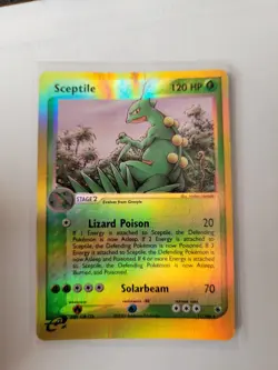 DAMAGED Pokemon Sceptile Reverse Holo Rare EX Ruby and Sapphire Card 11/109 - Image 1