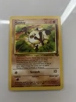 Pokemon TCG Mankey Jungle Card 55/64 - Image 1