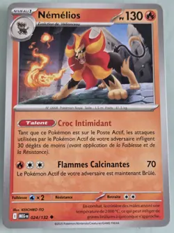 POKEMON MEGA EVOLUTION CARD CARTE NEMELIOS 024/132 MEG ME01 FR MINT 2025 - Image 1