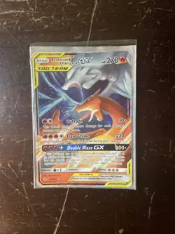 Pokemon 2019 Reshiram Charizard Tag Team GX Ultra Rare Holo Card #20/214 - Image 1