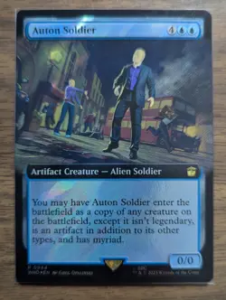 MTG Auton Soldier Extended Art Surge Foil from UB: Doctor Who NM - Image 1