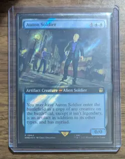 MTG Auton Soldier Extended Art Surge Foil from UB: Doctor Who NM - Image 2