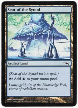Seat of the Synod MISPRINT INK ERROR 2003 Mirrodin Artifact Land MTG SP - NM AZ3 - Image 3