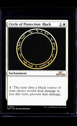 MTG Magic the Gathering 30th Anniversary Edition Circle of Protection Black LP - Image 1