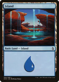 Island #260 4x FOIL AKH MTG Amonkhet Basic Land MINT blue - Image 1