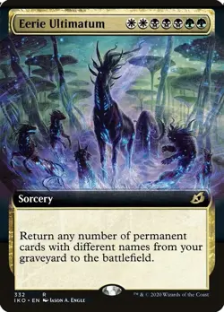 1 x FOIL Eerie Ultimatum (Extended Art) Near Mint MTG Ikoria: Lair of Behemoths - Image 1