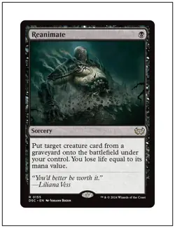 1x Reanimate, Duskmourn Commander, Magic the Gathering MTG NM - Image 1