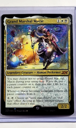 2022 MTG Magic the Gathering UNF Unfinity Galaxy Foil #454 Grand Marshal Macie - Image 1