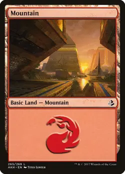 Mountain #265 4x FOIL AKH MTG Amonkhet Basic Land MINT red - Image 1