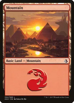Mountain #264 2x FOIL AKH MTG Amonkhet Basic Land MINT red - Image 1